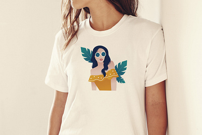 Female fashionable T-shirt design. brand branding company design femaletshirt graphic design graphicdesign graphics illustration tshirt tshirtdesign vector