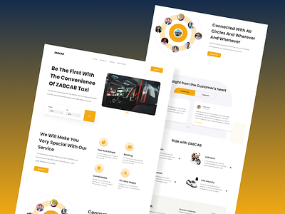 Taxi landing Page Design branding design graphic design ui ux web design