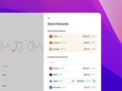 Stock 📈 app color design design system fintech portfolio product design saas stock ui