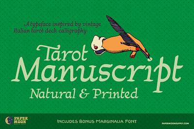 PM Tarot Manuscript Typeface Design branding design fonts graphic design illustration retro tarot type design typography vector vintage