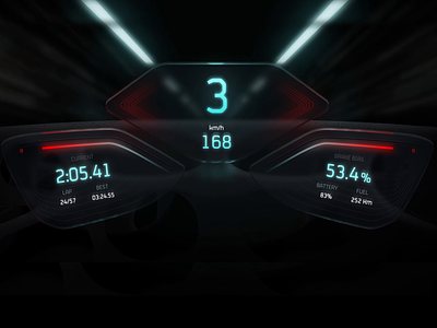 Luma Single Seater Hyper-car Concept animation automotive car circuit cluster display fpk gauges hmi hypercar instrument interface motion racing car speed sports supercar tunnel ui ux