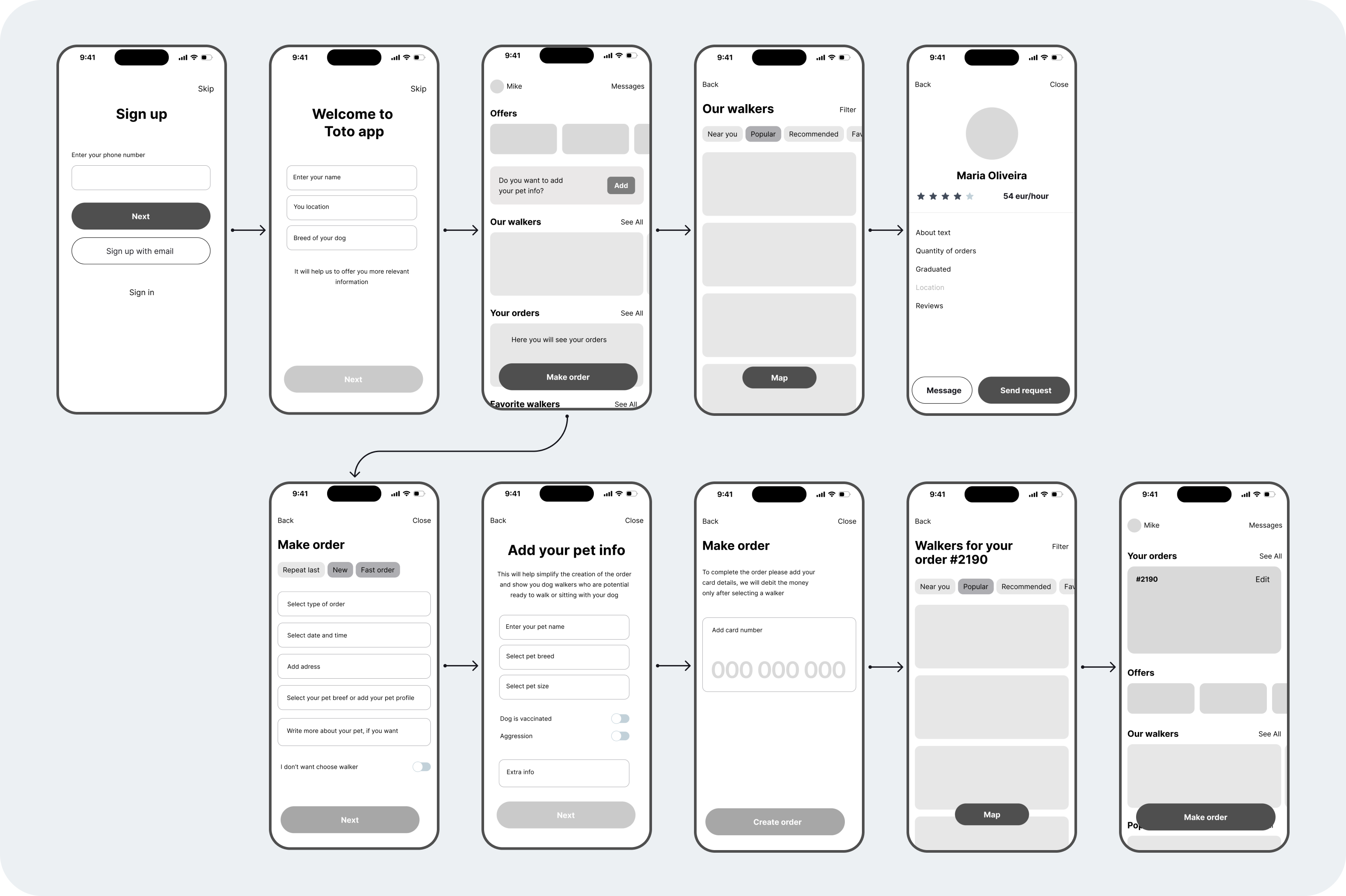 Tail wag—dog walking app by Iuliia Khmeleva on Dribbble