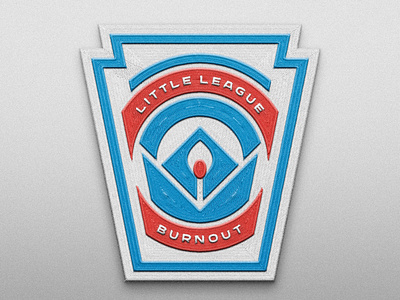 Little League Burnout 🔥 badge badge design baseball brand branding burnout burnt design embroidered embroidery graphic graphic design illustration little league logo patch patches type