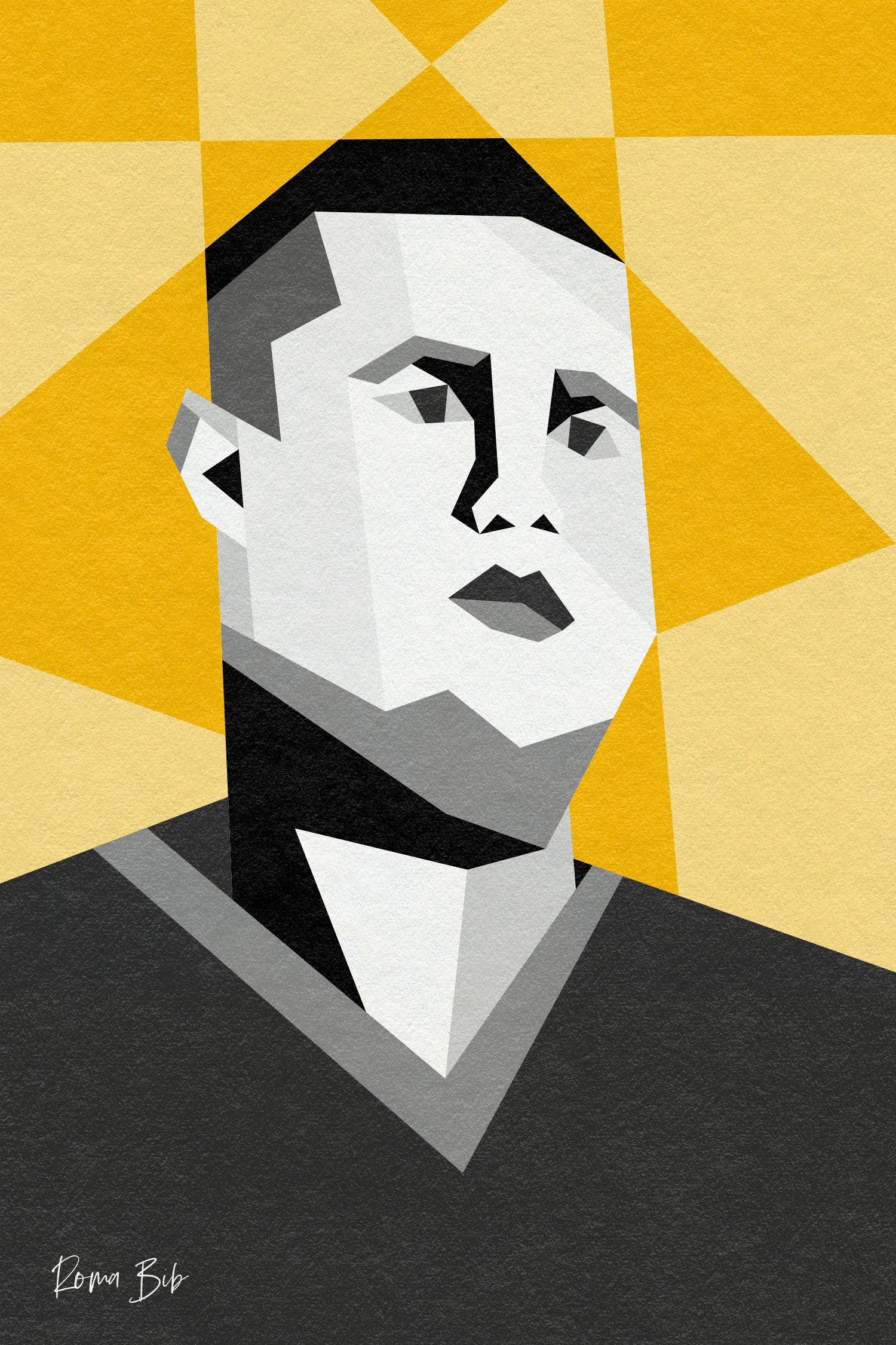 ZywOo abstract art digital art geometric illustration portrait poster vector