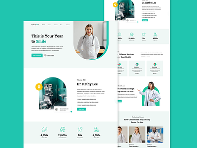 Doctor Landing Page 3d animation branding doctor doctor landing page graphic design landing landing page landing page design landing page ui landing page web logo motion graphics ui web web design web template website website design