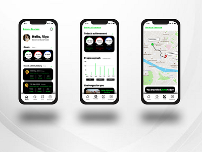 Bicycle Tracker App Interface Design Challenge design designchallenge ui ux