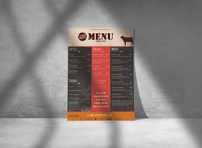 🥩 Grill bar | Argentinian Restaurant Branding barbeque bbq black branding business cards cream fire fonts logotype menu mood board orange red