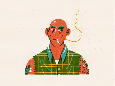 Daily Drawing - People character characterdesign drawing illustration linedrawing patterndesign portrait procreate tattoos texture though guy