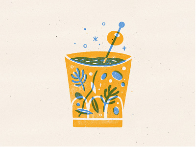 Daily Drawing - Cocktails cocktails drawing drinks food illustration illustration linedrawing menu pattern procreate retro texture