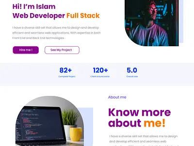Portfolio Website Design. UX/UI adobe app branding design figma graphic design illustration logo portfolio typography ui ux ux design vector web design xd