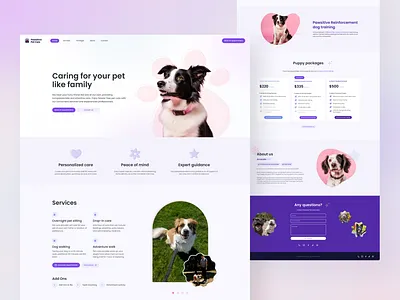 Pawsitive Pet Care - Business Landing Page brand branding business care christoona design graphic design illustration landing logo pawsitive pet petcare pets site toona.studio ui ux