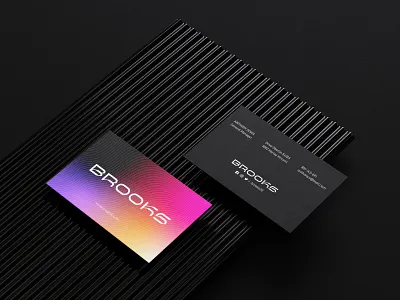 Brooks Business Card | Colorful | Modern black business card business card clean business card colorful business card creative dark dark business card graphic design illustration luxury business card minimal business card modern card design print spray pain spray pain business card stencil stencil business card trending business card visiting card visiting card design