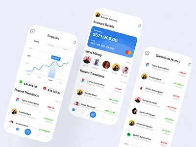 Finance Management Mobile App UI/UX Design app ui banking app design figma finance finance app finance managment finance mobile app finance web finance web ui fintech app fintech web gausul haque nasif mobile app ui ui design ui designer uiux web ui website