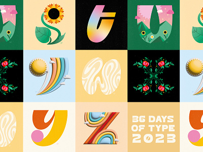 36 Days Of Type - From S to Z 36 days of type 3d illustrator font design gradient graphic design hand lettering handmade type illustration lettering