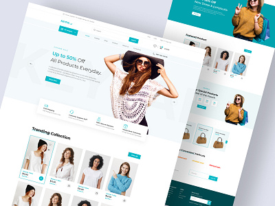 E-commerce and shopping website ecommerce landing page modern psd sofifay template webdesign website
