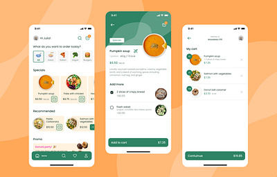 Food Delivery Mobile App app design minimal ui ux