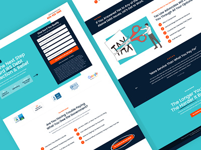 Tax Law Advocates Landing Page branding design digital design form landing page ppc ui ux web desing website