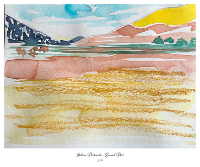 Italian Postcards _ Second Part 2/9 illustration mountains watercolor