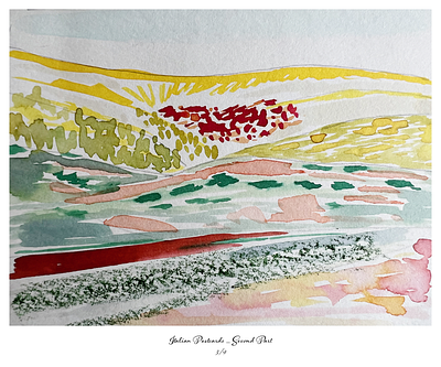 Italian Postcards _ Second Part 3/9 illustration mountains watercolor