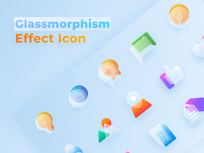 Glassmorphism Icon Set app branding design effect glass glassmorphism graphic design icon illustration logo ui user interface ux uxui web 3