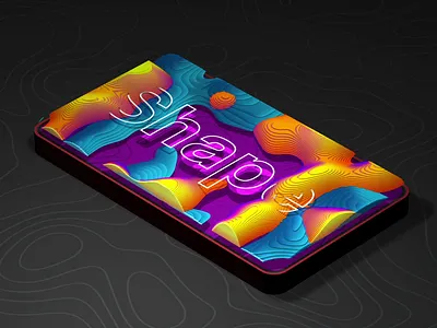 Shape elevation 2d after effects animation branding design graphic design illustration isometric logo motion graphics phone shape ui