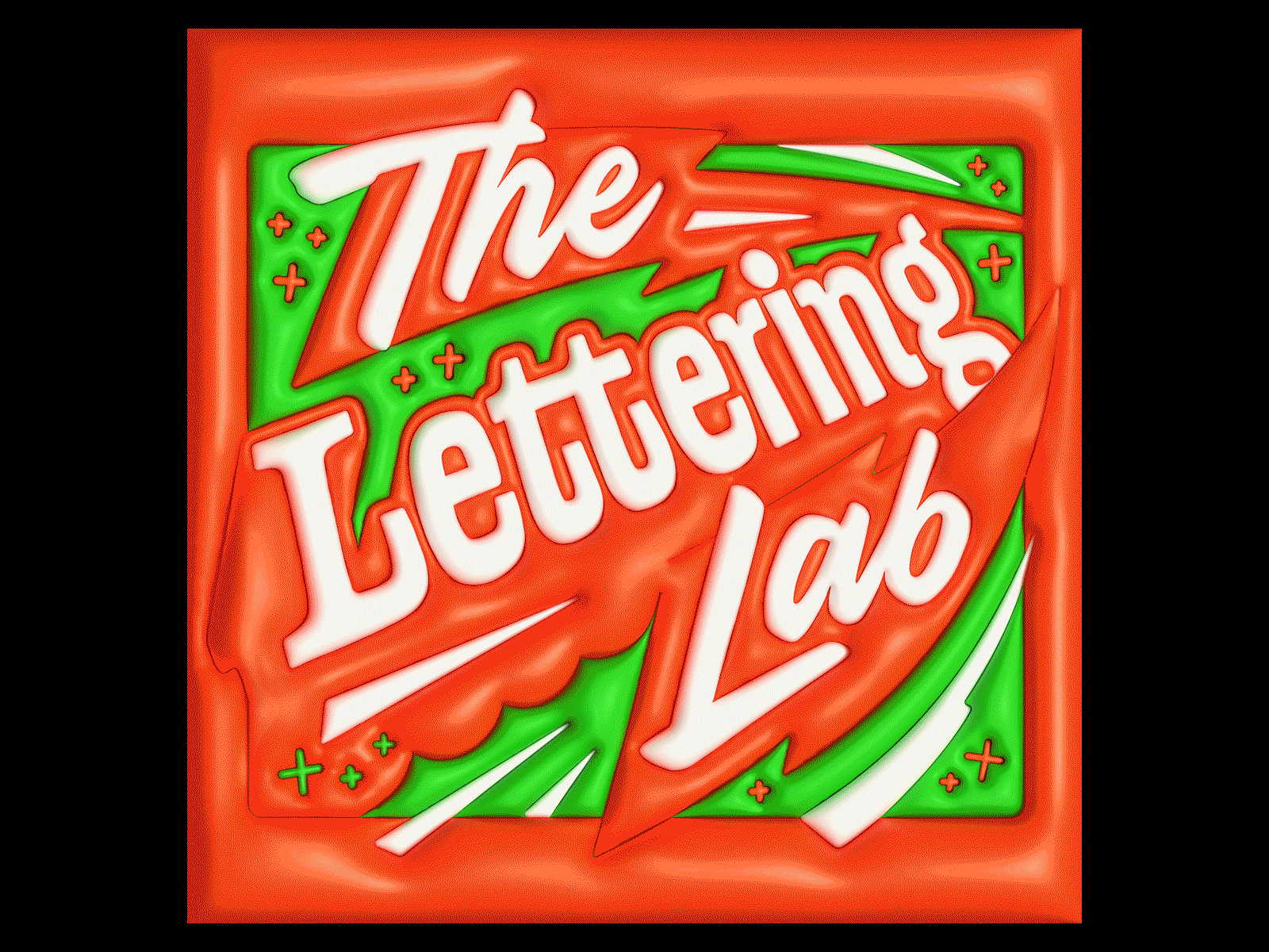 The Lettering Lab Collection 90s grunge handlettering illustration lettering neon pop art type typography vhs workshop