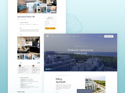 ApartPark: Apartments in Swinoujscie apartments baltic clean graphic design sea website
