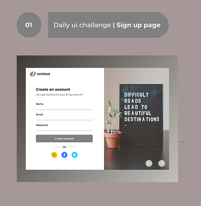 "Design Discovery: Daily UI Challenges 001" graphic design ui ux ui