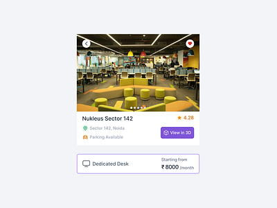 Co-working Space Booking aesthetic android app branding button card cofynd cowork coworking design illustration ios logo saas space ui ux vector wework