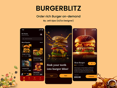 Burger delivery mobile app daily ui design figma mobile app ui ui design ux