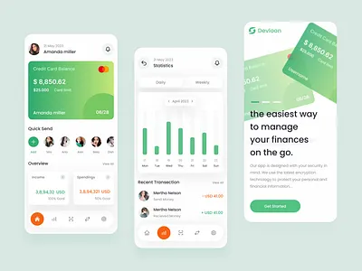 Banking Mobile App bank online banking app credit card design finance minimal mobile app mobile design payment savings transfer ui ux wallet