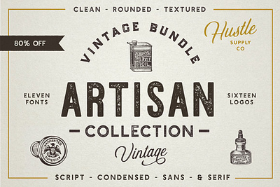 The Artisan Collection ad lettering font