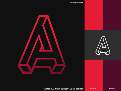 LETTER A, AINDEX CONCEPT LOGO DESIGN best logo brand identity branding letter logo logo logo design logofolio vect plus