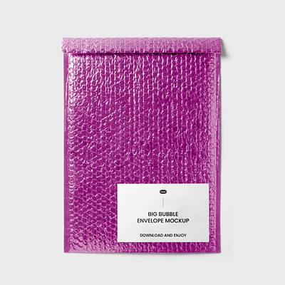 Front View of Rectangular Bubble Envelope Mockup bubble envelope free mockup psd