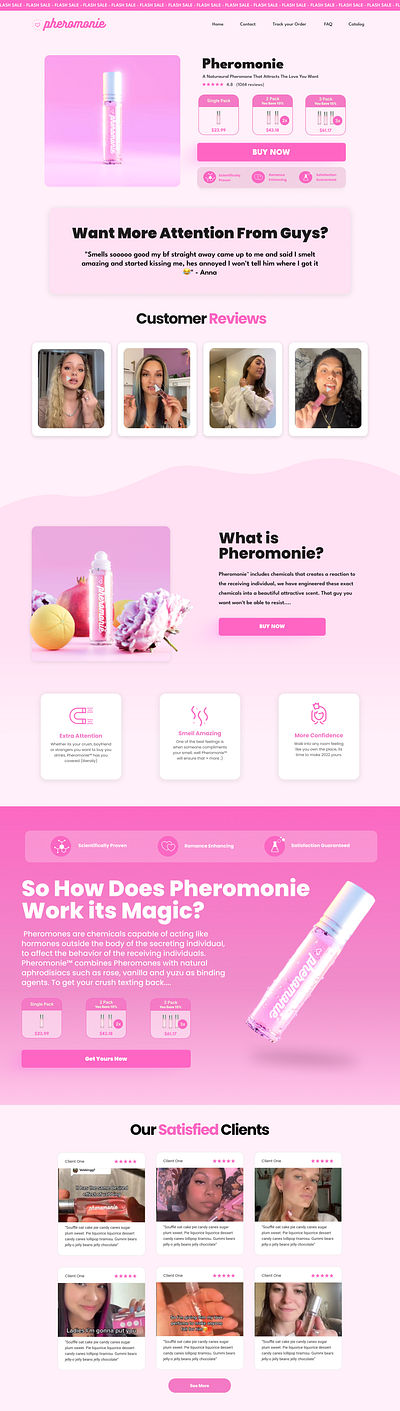Pheromone 3D Renders + Website 3d branding design ecommerce figma illustration logo web design website