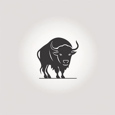 Minimalistic bison logo