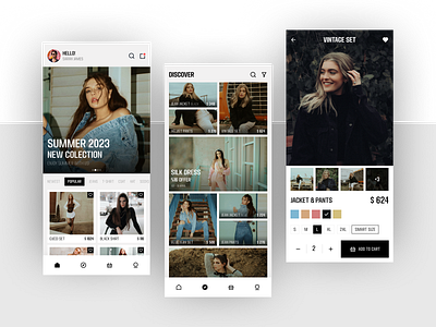 Cloths Store App - Light Mode app clean cloths ecommerce jean minimal shirt shop store ui ux vintage