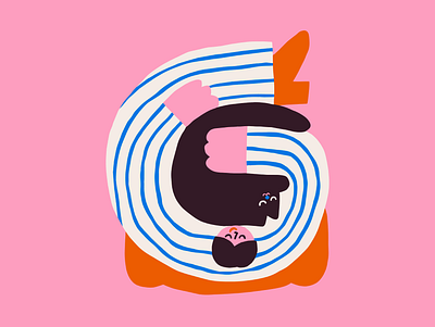 Letter G cat cat illustration cat lady character colourful cute design digital illustration flat flat style fun illustration playful woman character