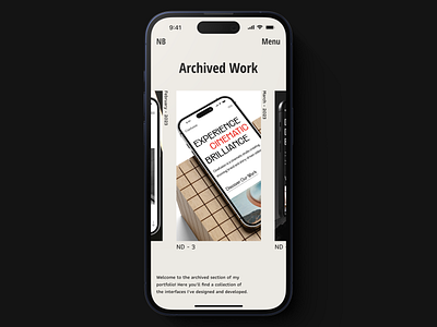 Archived Work (Mobile) clean creative design gallery interaction design ios iphone layout minimal mobile mobile design modern portfolio ui ui design ui ux uiux user interface ux work