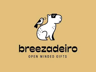 Breezadeiro animal bird branding cannabis capivara capybara cbd design flat graphic design hemp icon illustration logo marijuana mascot minimal simple vector weed