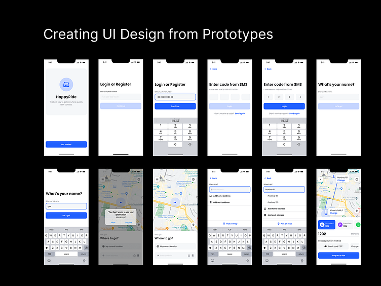 HappyRide Clickable Prototype in Figma by Igor Voitenko on Dribbble