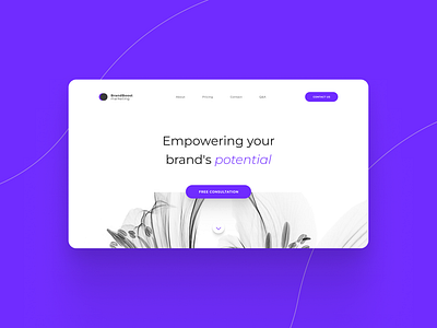 Homepage for Marketing Agency branding design illustration logo ui ux vector web design