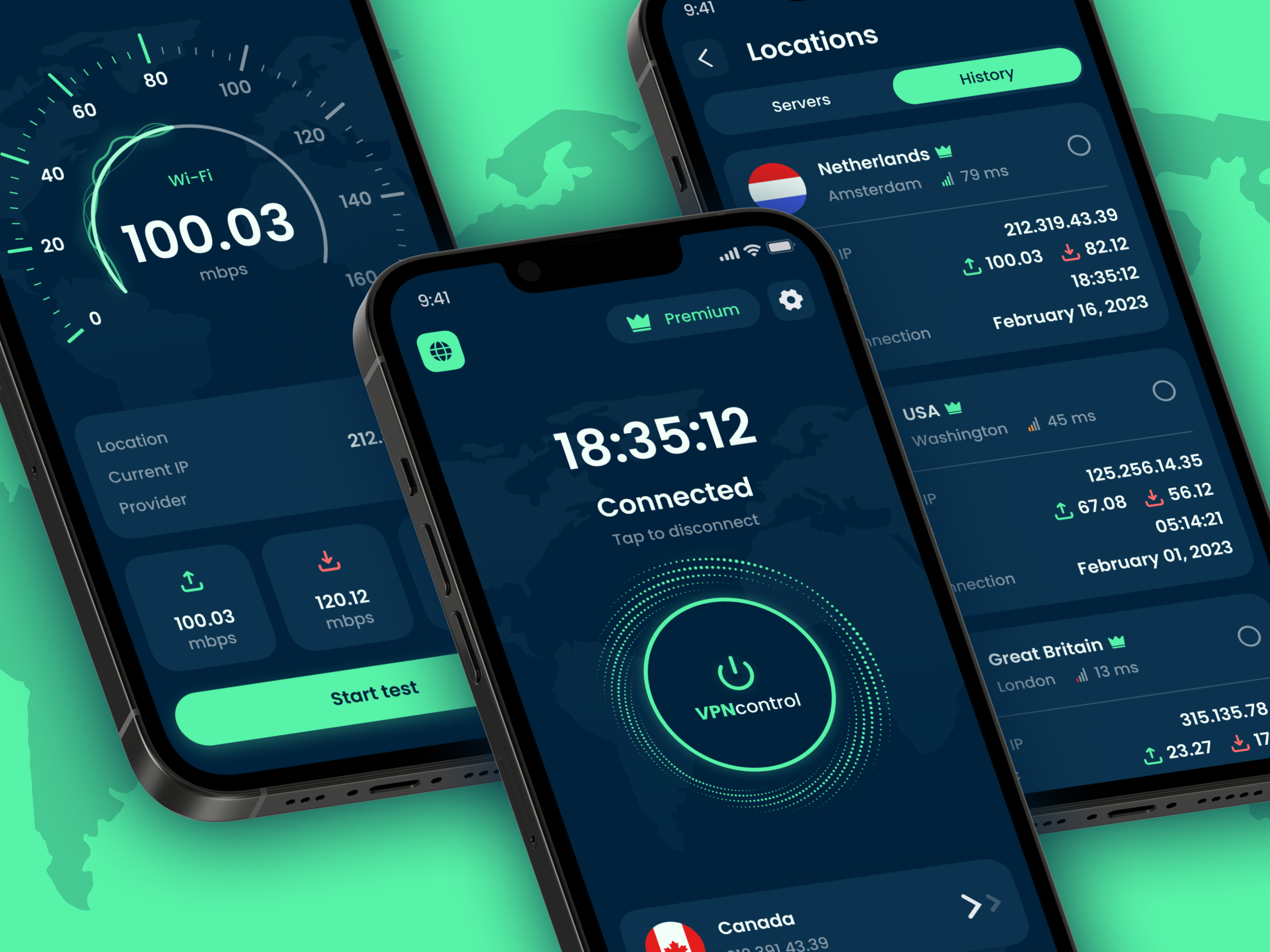 VPN control - Mobile app ios mobile app ui ux uxui design vpn vpn control