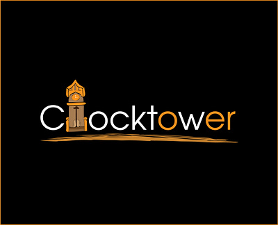 CLOCKTOWER WEB LOGO branding classic logo design illustration logo morden logo simple and elegantly design ui vector web logo wordmark