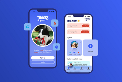 Dog Walking App - Case Study app course design dribbble product