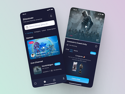 Live Streaming Mobile App UI Design. app design design graphic design illustration mobile app design movie app design movie app desing ui ui deisgn ui ux design ux design visual design