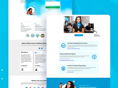 Landing Page for Anura, a fraud solution software design landing page software