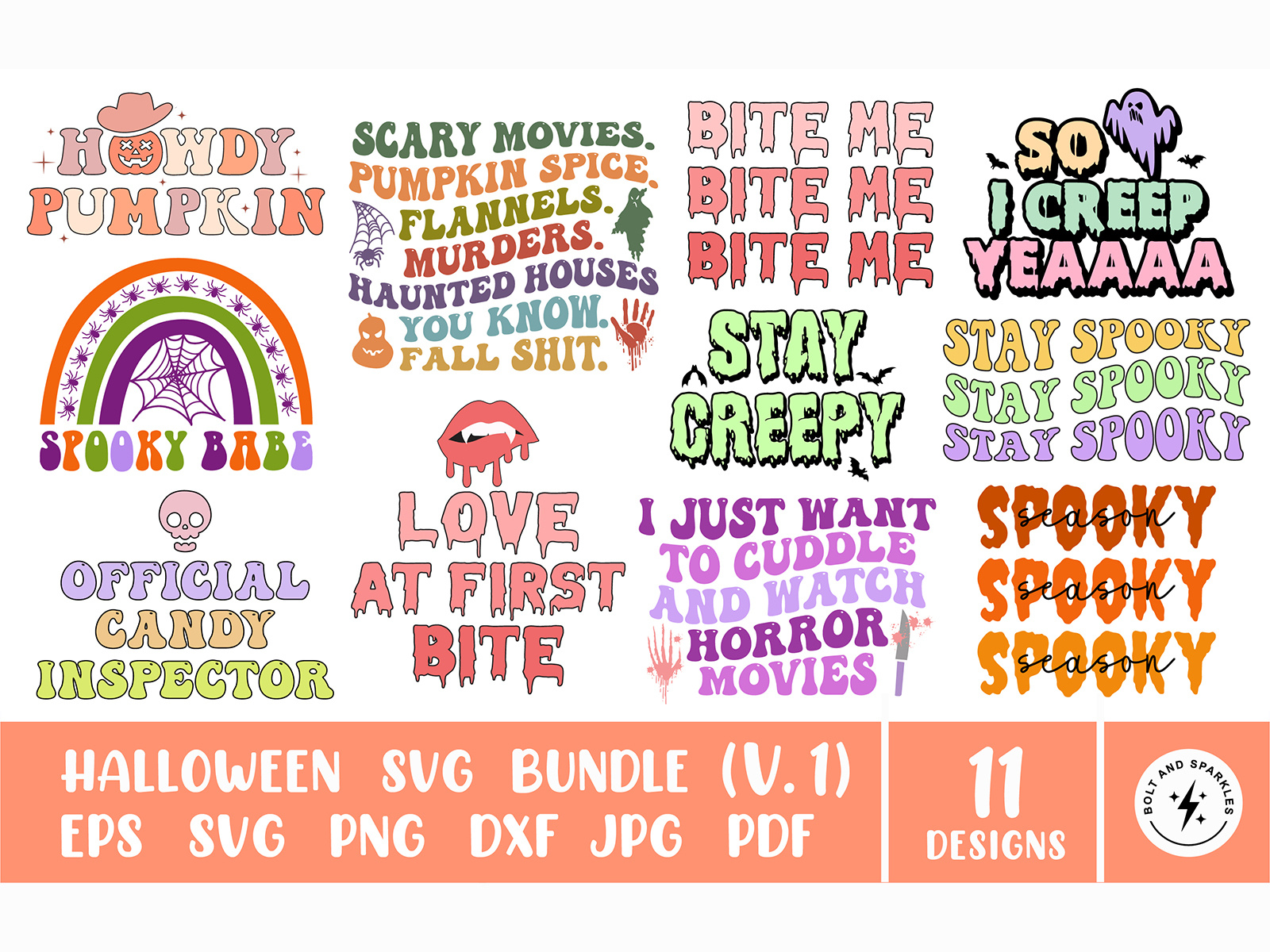 Halloween SVG Bundle Volume 1 by Bolt and Sparkles on Dribbble