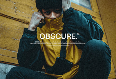 OBSCURE — Apparel Brand advertising apparel apparel design brand brand identity branding clothing brand graphic design identity visual identity