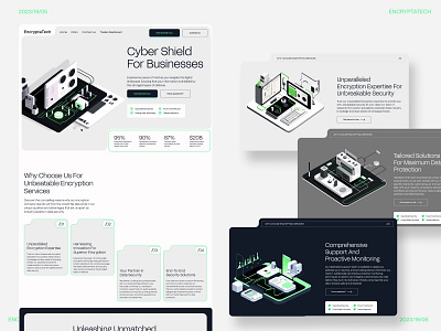 UI website design for Encryption Company 3d animation app branding design figma graphic design hero section illustration landing page logo minimal motion graphics typography ui ux vector web webdesign website